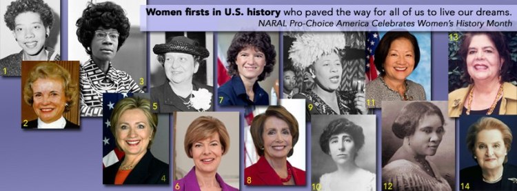 Can you name each of these female "firsts"?
